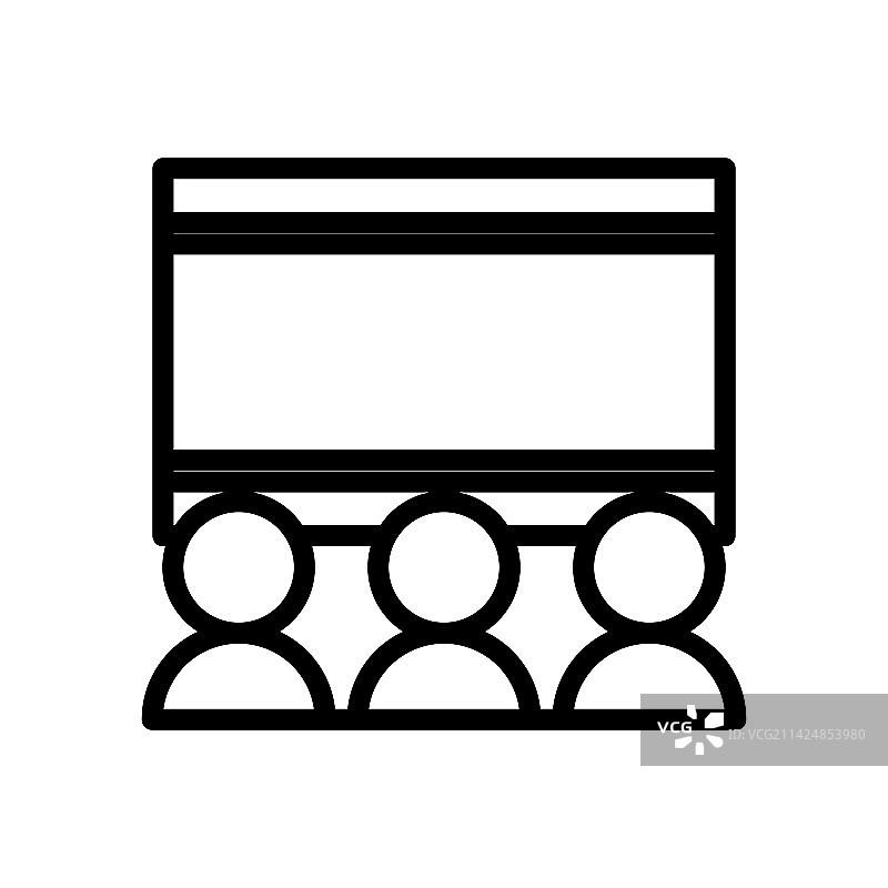 白色背景上的电影图标线图片素材