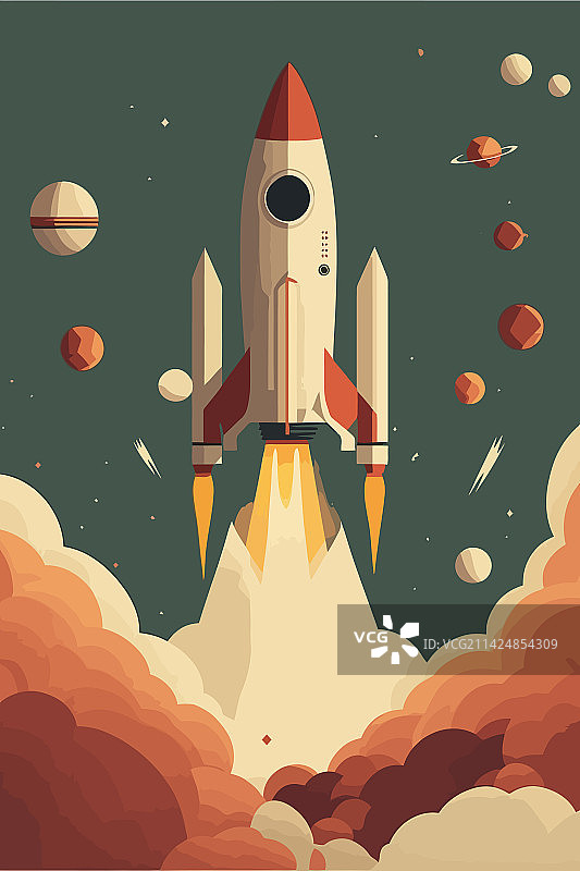 飞船火箭升空图片素材