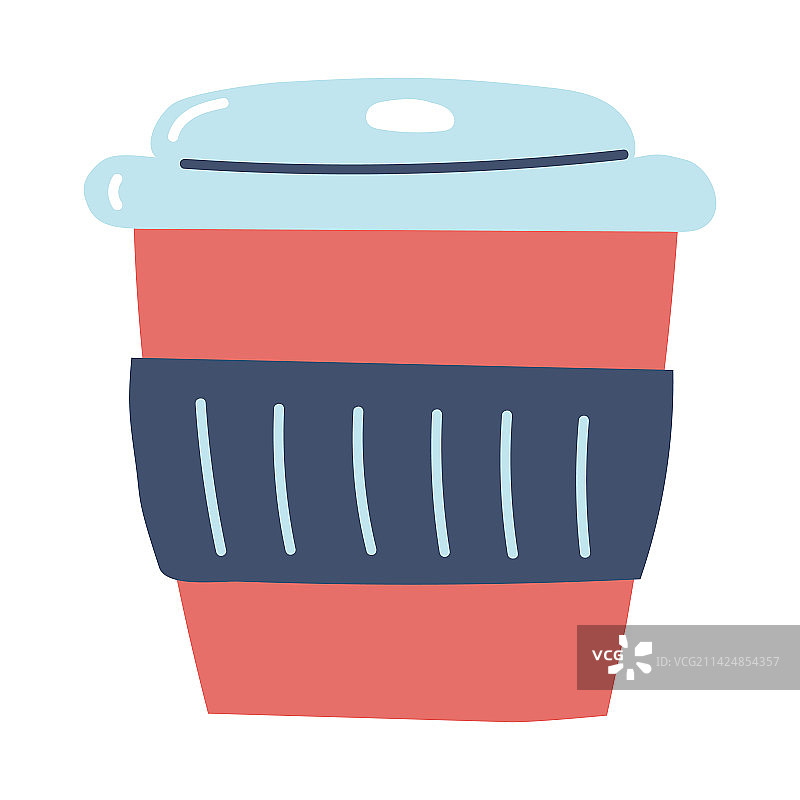 手绘咖啡纸杯可重复使用图片素材