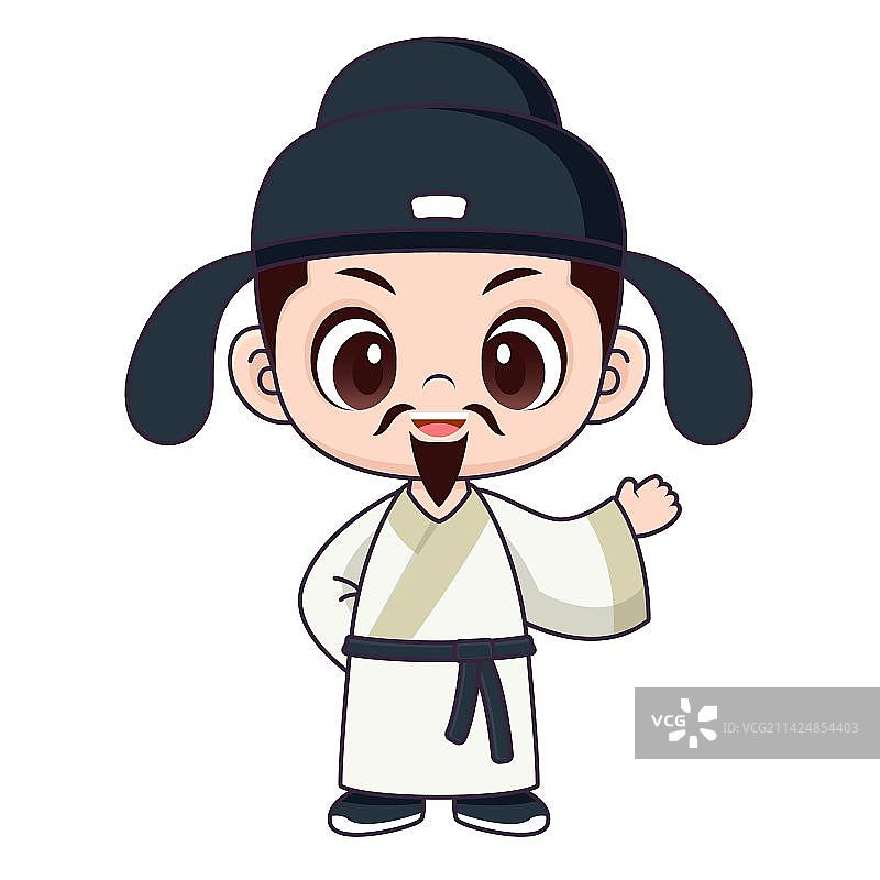 手绘卡通古代人物图片素材