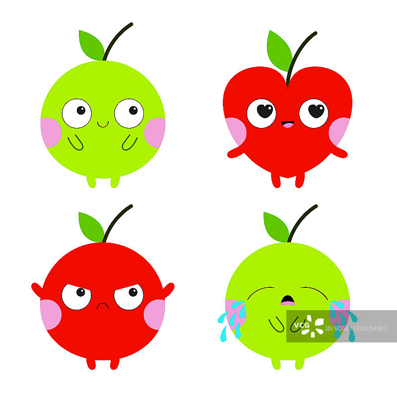 可爱的苹果表情符号图片素材