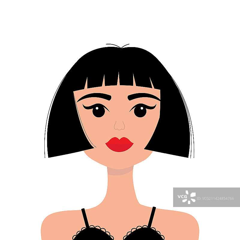 年轻女孩面部特写图片素材