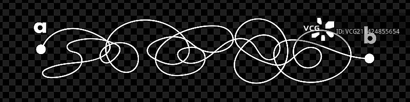 现实生活中的路径概念规划点B和A图片素材