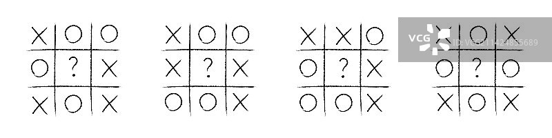 井字棋游戏比赛套装图片素材