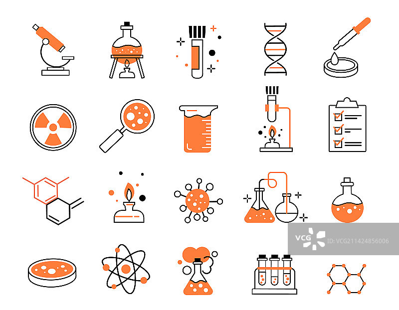 彩色化学图标图片素材