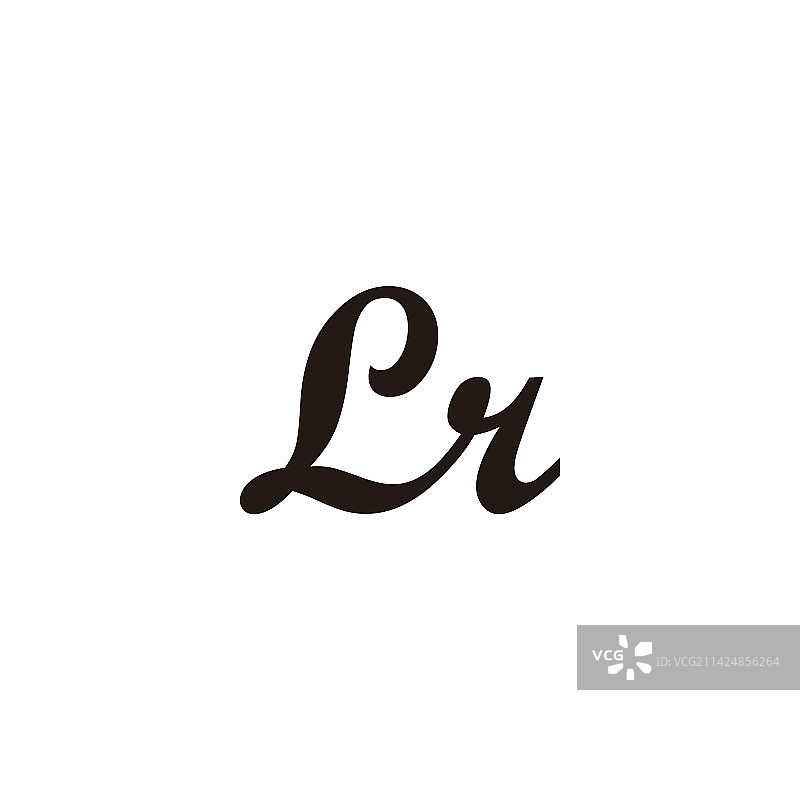 字母LR连接几何简约符号标志图片素材