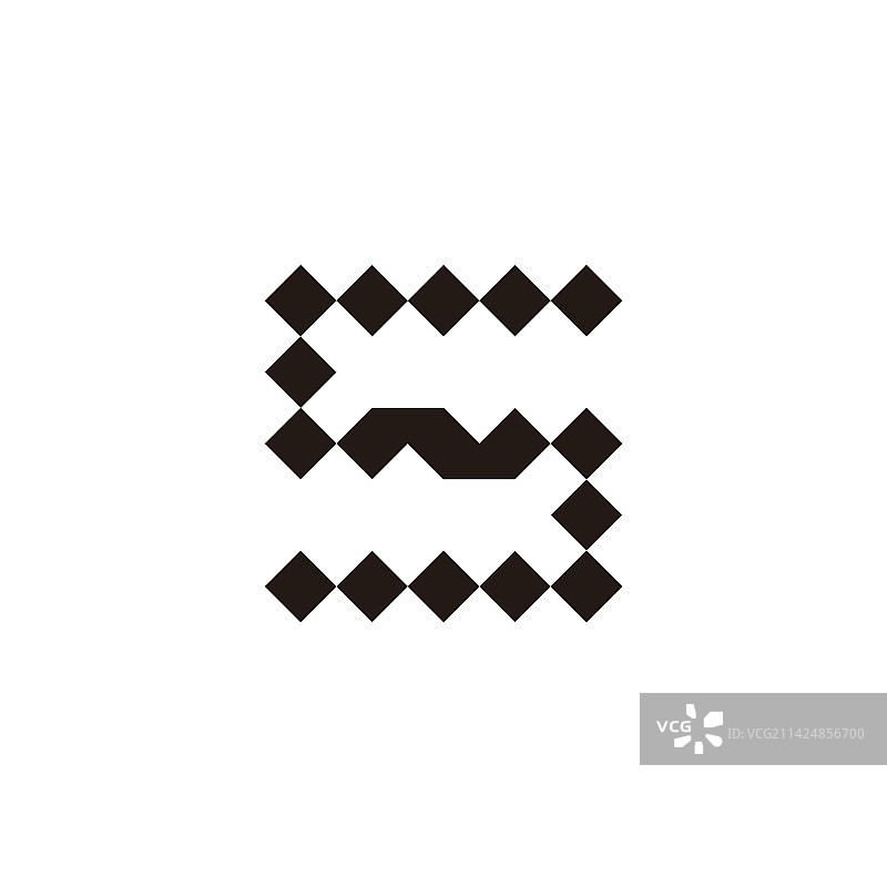 NS正方形几何简约标志图片素材