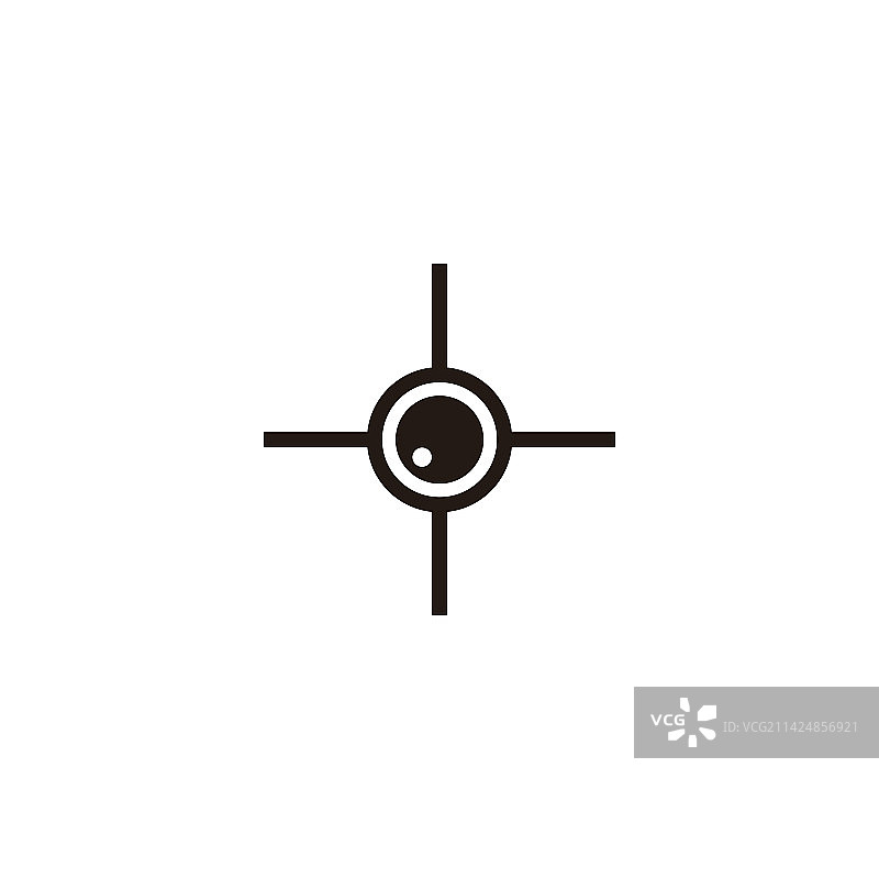 眼睛和目标几何符号简约logo图片素材