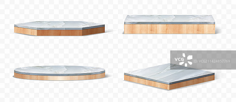 3D大理石木纹展台图片素材