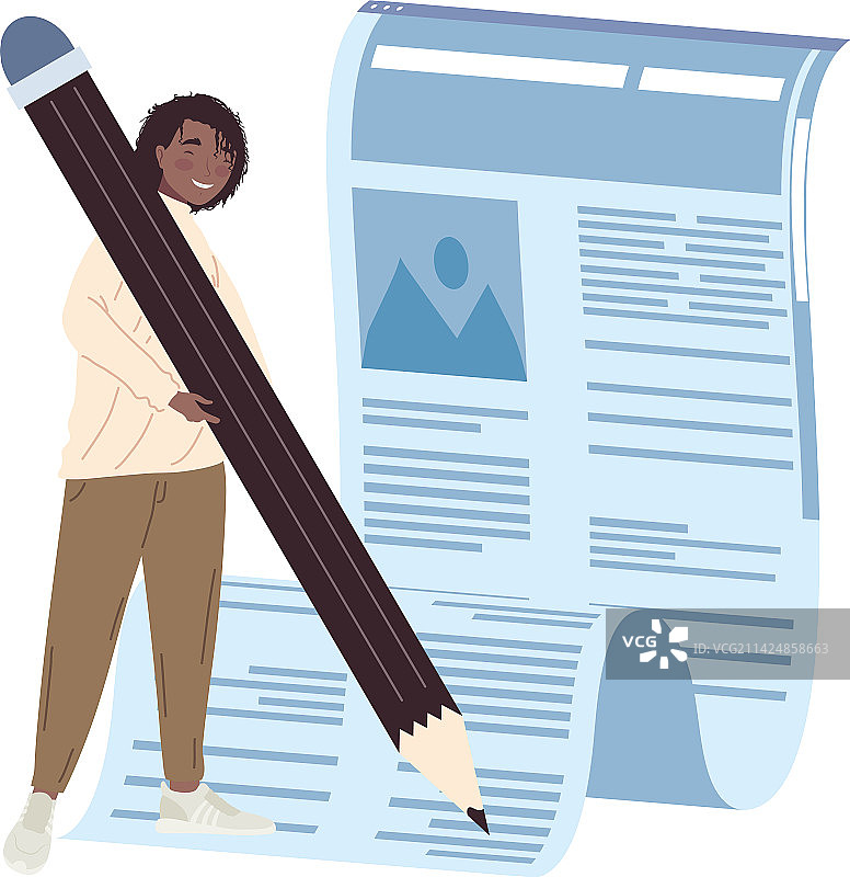 非洲裔女性撰写博客图片素材