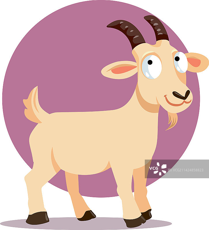 卡通风格山羊吉祥物图片素材