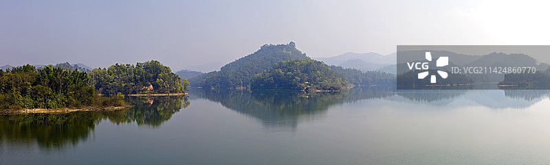 自然风光水利设施 广东罗定 金银河水库图片素材