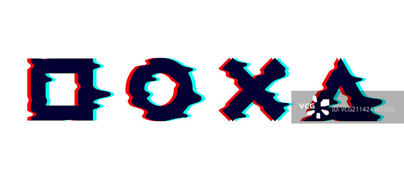 故障融化几何形状集合图片素材