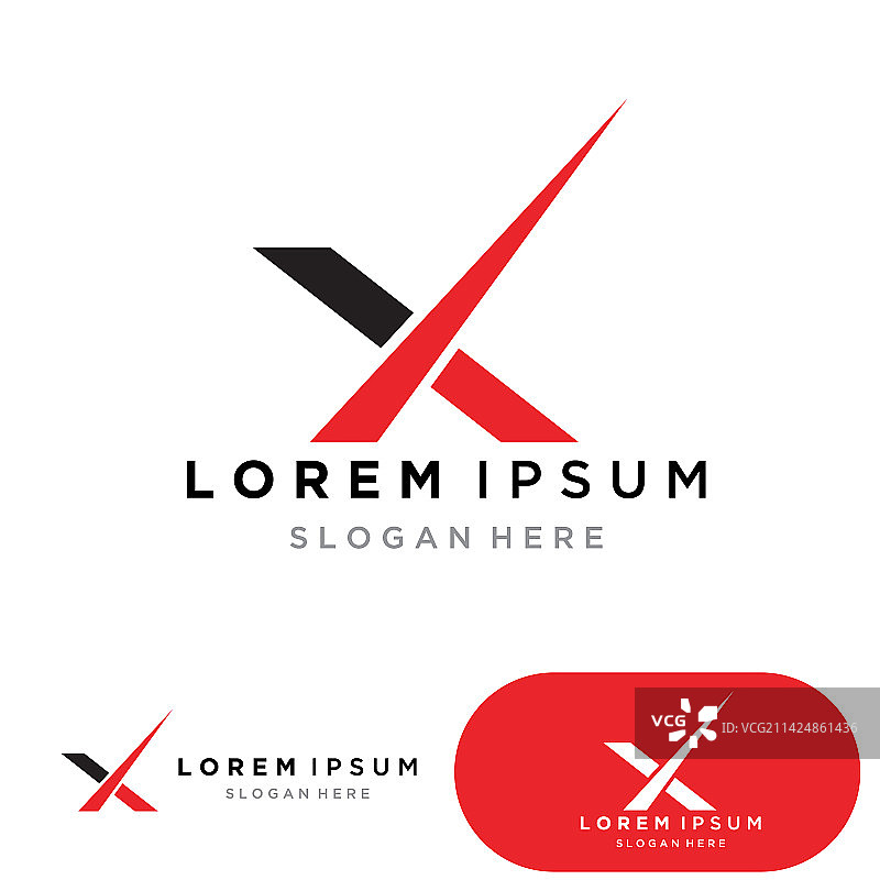 X字母标志模板图标图片素材