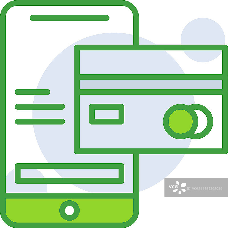 绿色双色调手机银行商业图标图片素材