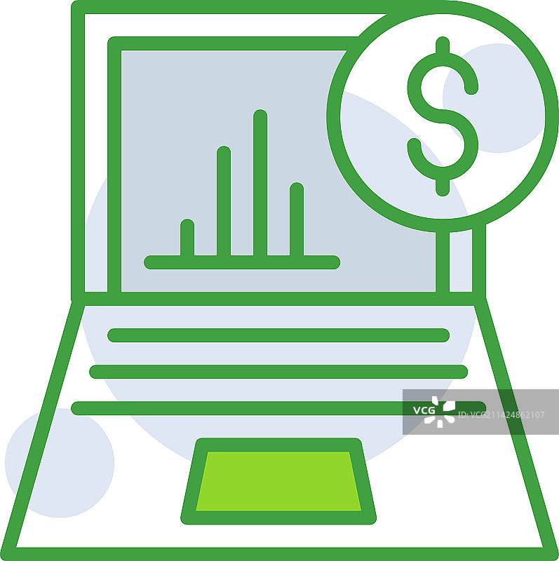 绿色财务分析业务图标图片素材