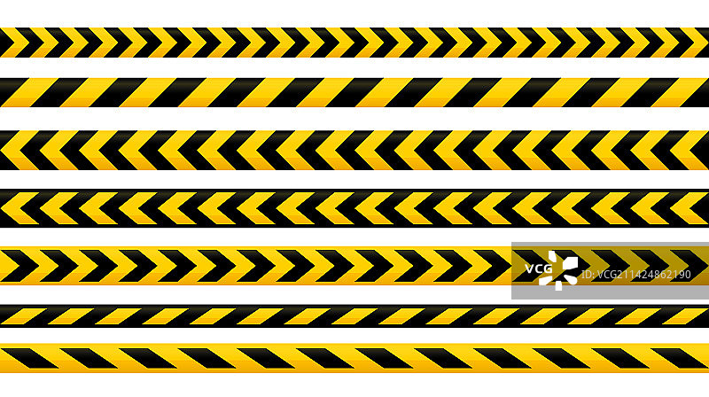 黄色和黑色警示条纹警戒带图片素材