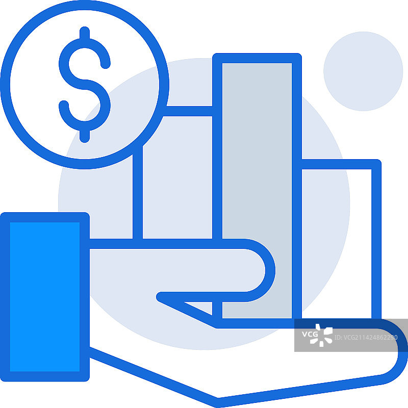 蓝色双色调风格金融商务图标图片素材