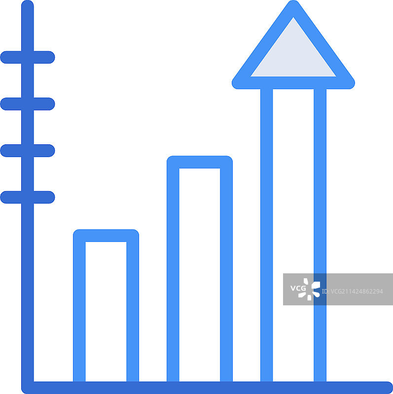 带蓝色双色调的酒吧手推车商务图标图片素材