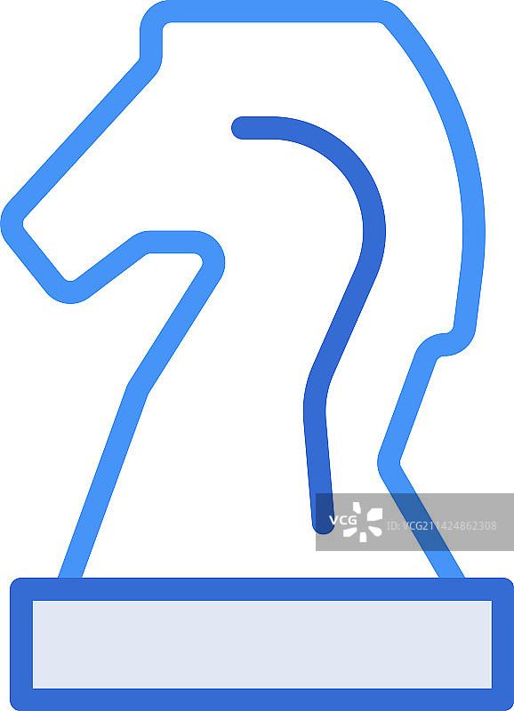 蓝色双色调风格的商业战略图标图片素材