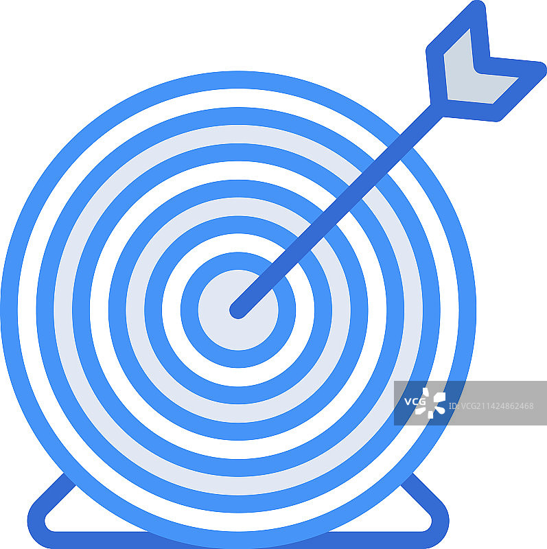 蓝色双色调风格的目标商业图标图片素材