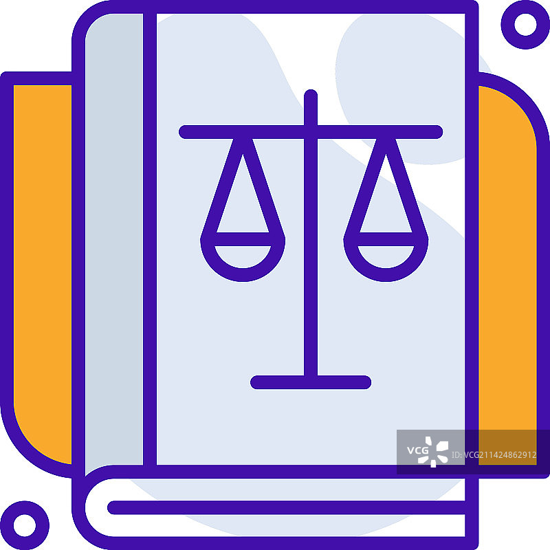 法律商务图标，紫橙双色调图片素材