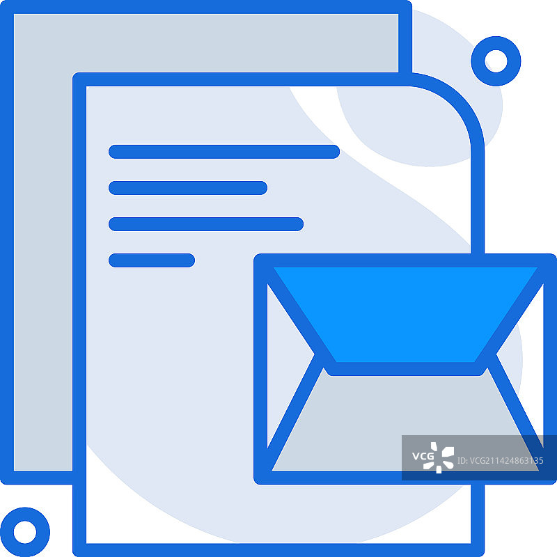 带蓝色双色调的电子邮件营销商业图标图片素材