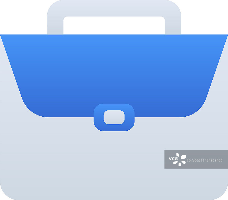 蓝色双色调商务公文包图标图片素材
