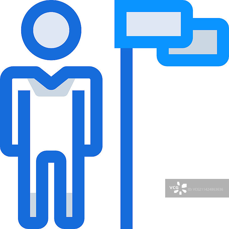 领导商务人士蓝色双色调图标图片素材