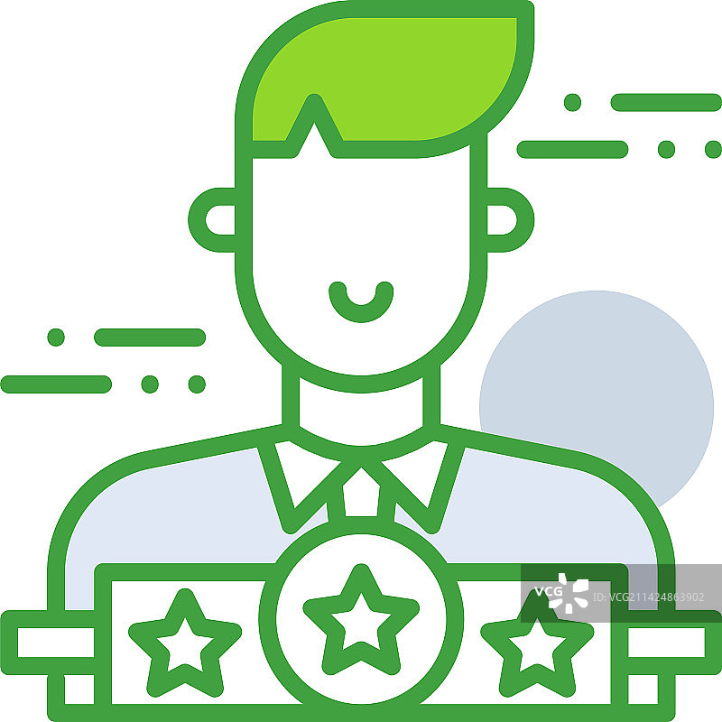 杰出商业人士绿色图标图片素材