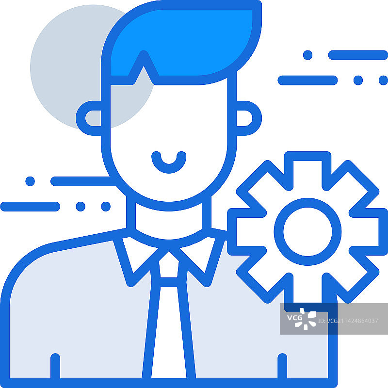 带蓝色的用户设置商务人士图标图片素材