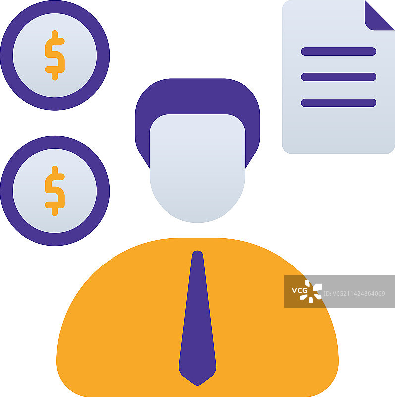 紫色投资者商务人士图标图片素材