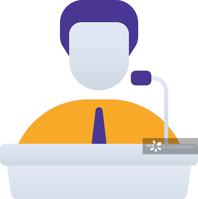 紫色扬声器商务人士图标图片素材