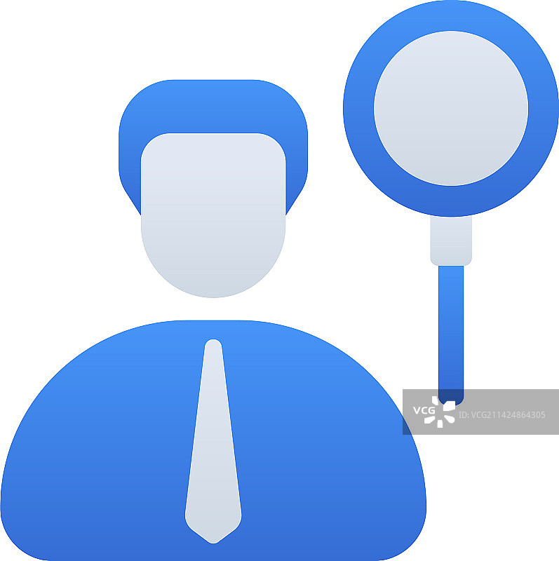 招聘商业人士蓝色双色调图标图片素材