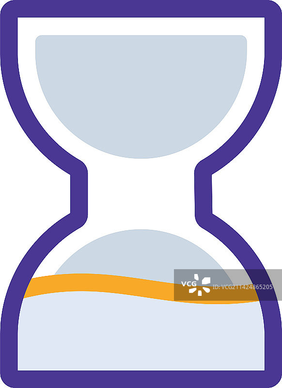 紫色和橙色V商业管理图标图片素材