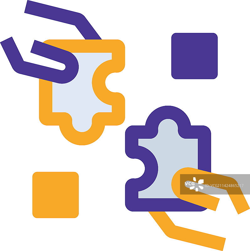 紫色合作业务管理图标图片素材