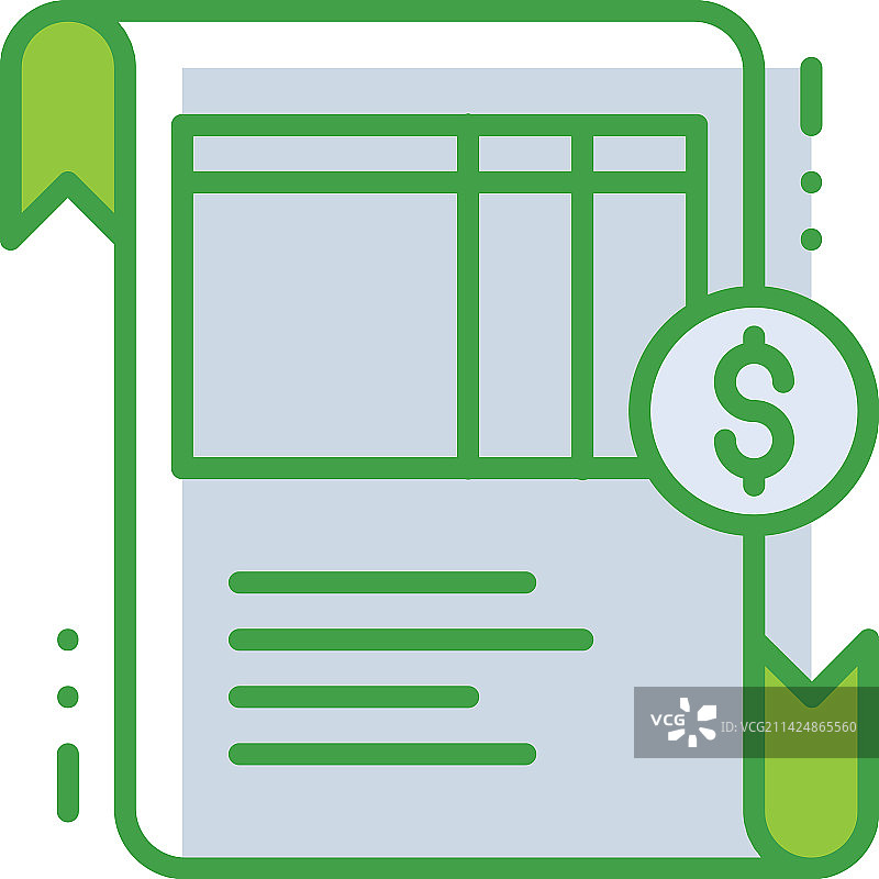 绿色商务管理发票图标图片素材