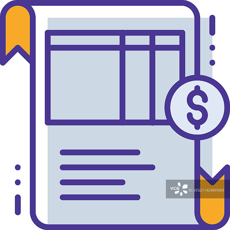 紫色商务管理发票图标图片素材