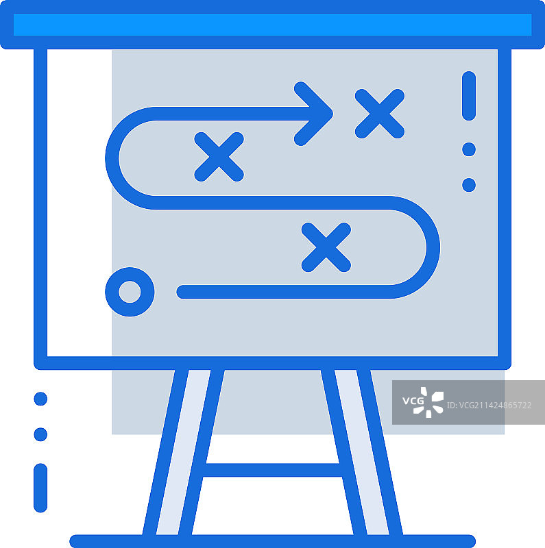 蓝色战略业务管理图标图片素材