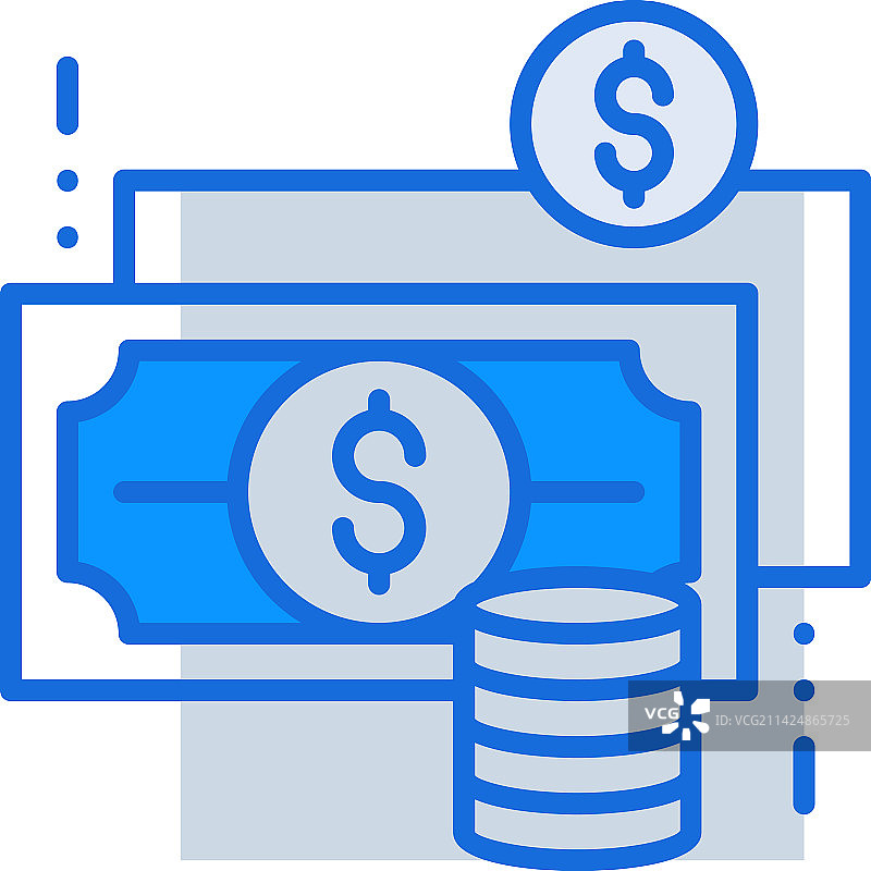 带蓝色的收入业务管理图标图片素材