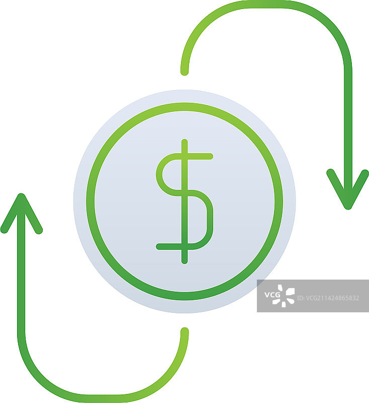 绿色资金流业务管理图标图片素材