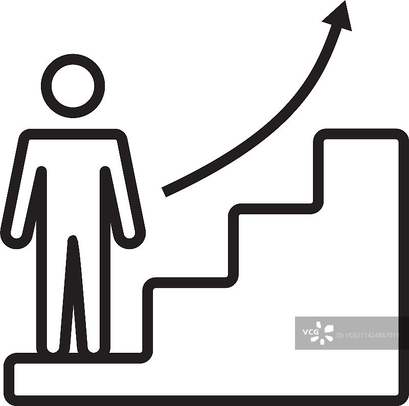 职业晋升商务人士图标图片素材