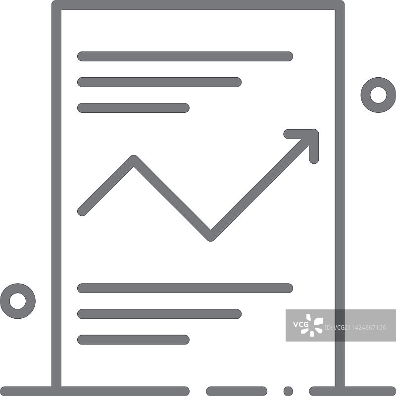 带黑色轮廓的商业人士报告图标图片素材