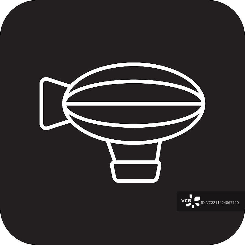 黑色热气球运输图标图片素材