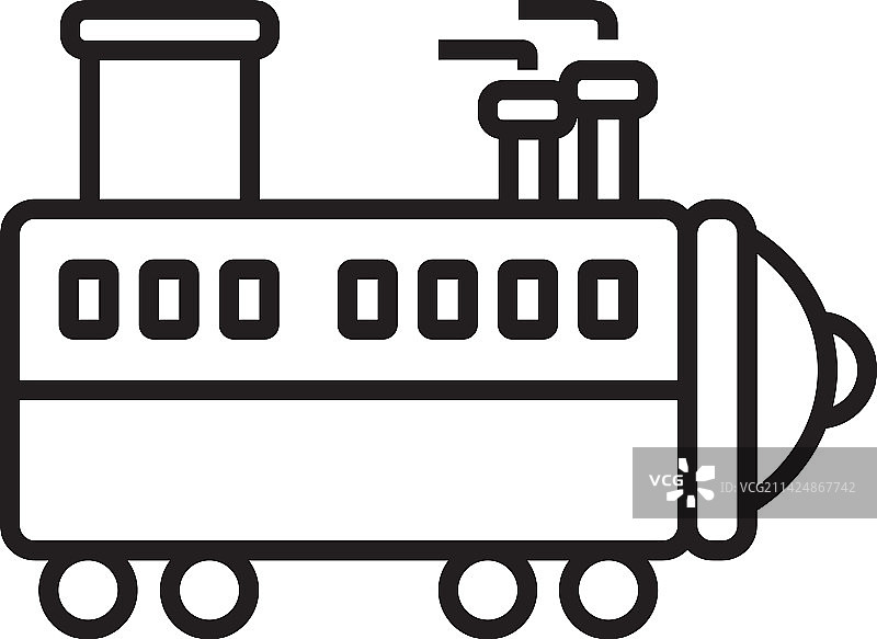 带黑色人物的火车交通图标图片素材