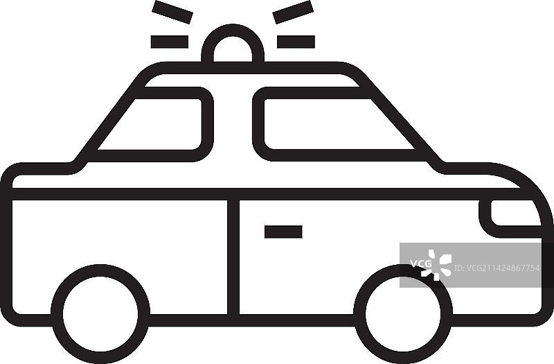 警车交通图标人物图片素材