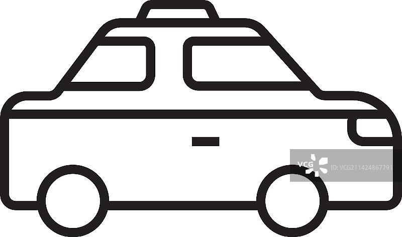 出租车交通图标：人物黑色剪影图片素材