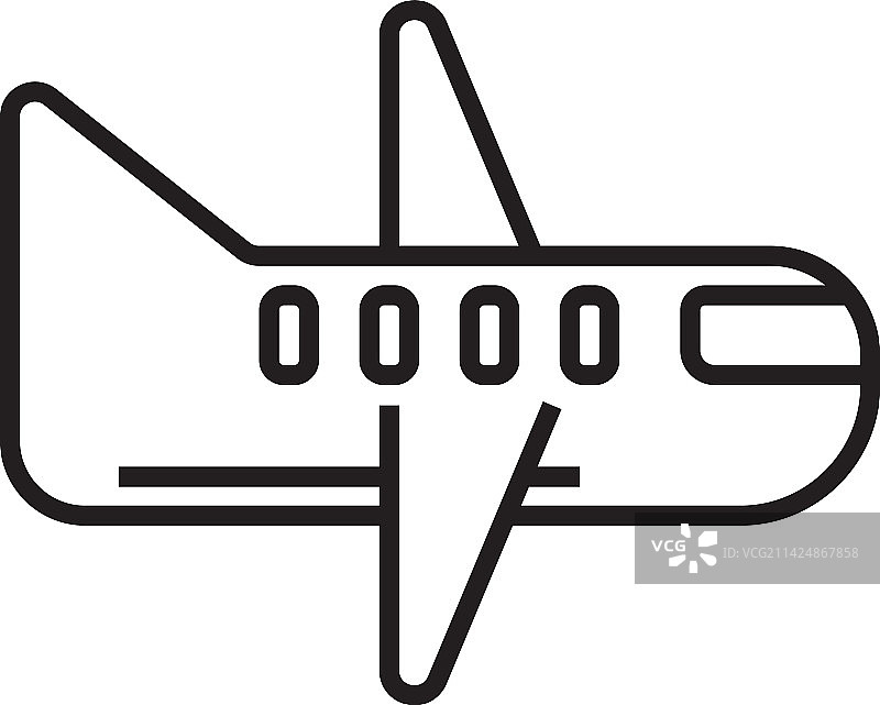 黑色飞机交通运输图标图片素材