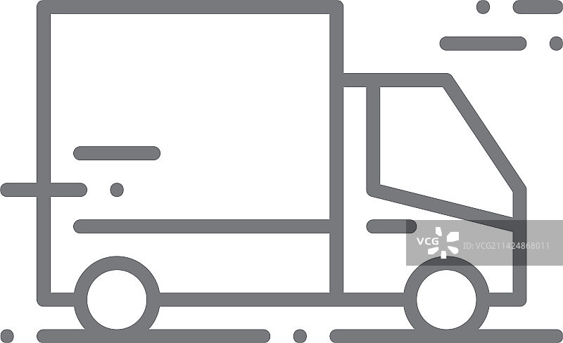 带黑色人物的卡车运输图标图片素材