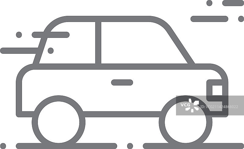 带黑色人物的汽车交通图标图片素材